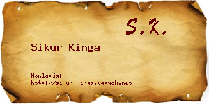 Sikur Kinga névjegykártya
