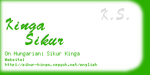 kinga sikur business card